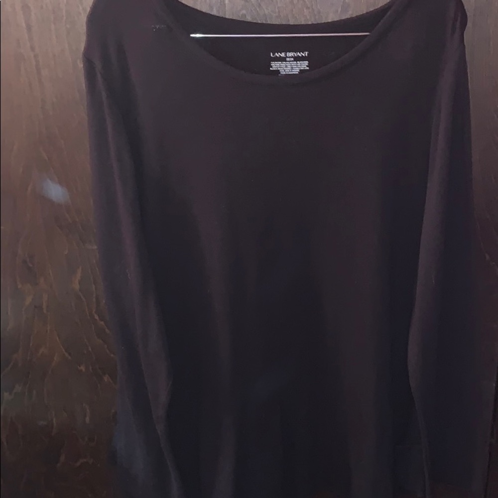 Long sleeve black shirt with ruffles